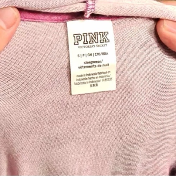 PINK Victoria's Secret Pink and Black Hoodie - Picture 9 of 9